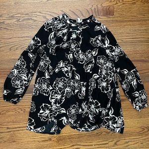 Free People Black Flowy Floral Dress